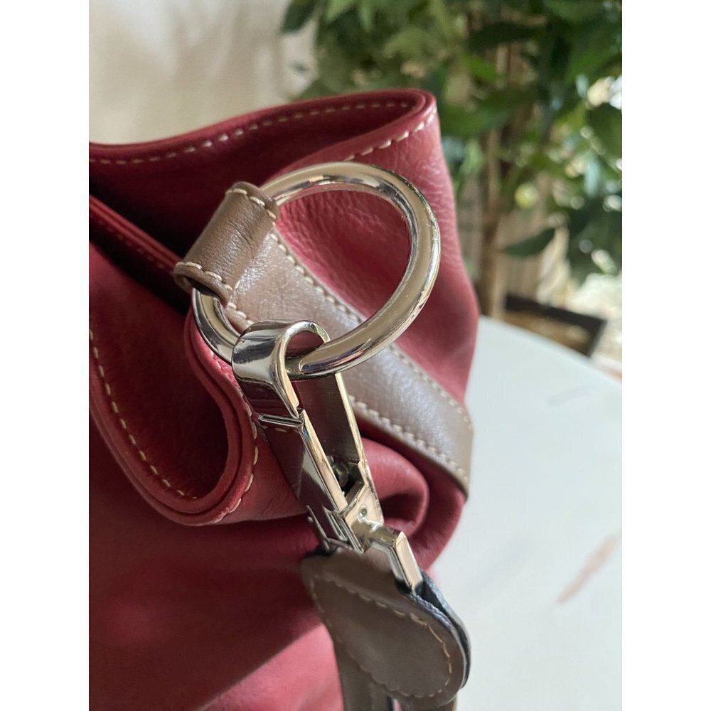 Allard Megeve Like New Made in Italy Carmine Red Bucket Style Leather Bag - Picture 5 of 16